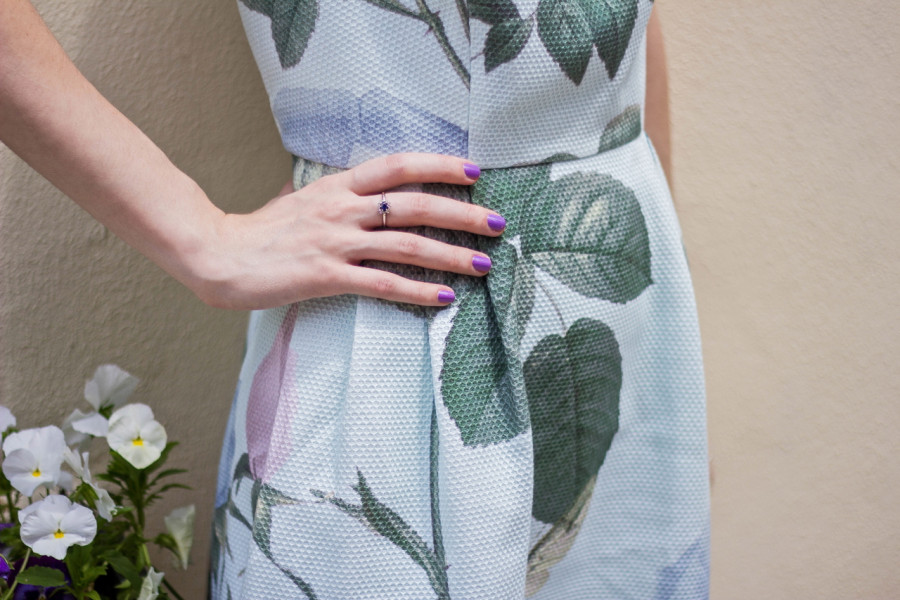 Ted Baker Skater Dress in Distinguishing Rose print
