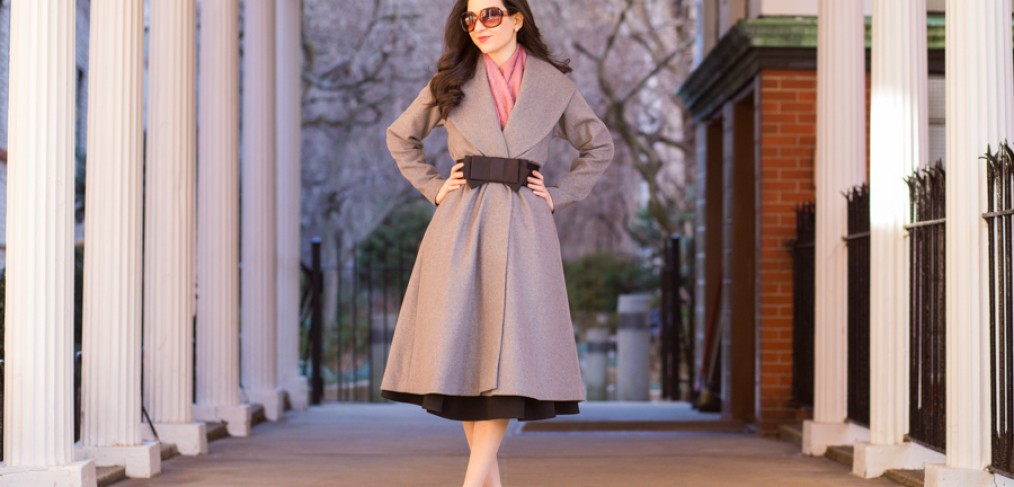 ASOS Coat in Midi Swing Trapeze