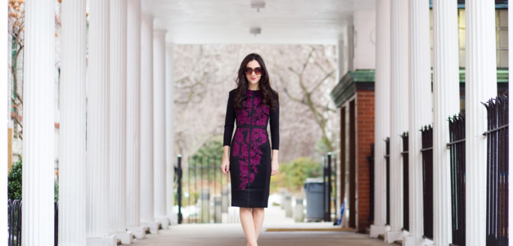 ted baker mirai embroidered dress, ted baker embroidered mesh bodycon dress, ted baker embroidered dress, ted baker purple dress, ted baker midi dress, ted baker spring summer 2016 dress, ted baker spring dress, ted baker workwear, sole society burgundy heels, sole society ankle strap heels, sole society lux heels, sole society burgundy heels